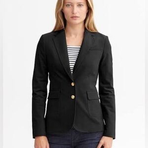 Banana Republic Black Blazer Riding Jacket Size 8